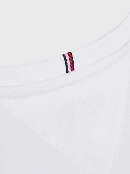 Koszulki Tommy Hilfiger Back Logo Dziewczynka Białe | TH968HUB