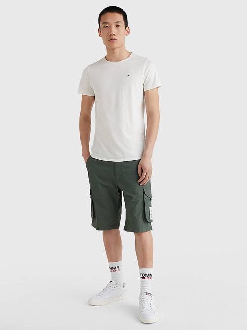 Koszulki Tommy Hilfiger Classics Slim Fit Męskie Białe | TH502QVX