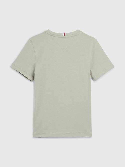 Koszulki Tommy Hilfiger Essential Organic Bawełniane Dziewczynka Szare | TH843DLW