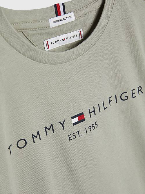 Koszulki Tommy Hilfiger Essential Organic Bawełniane Dziewczynka Szare | TH843DLW