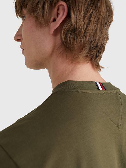 Koszulki Tommy Hilfiger Icons Crest Męskie Khaki | TH158SOH