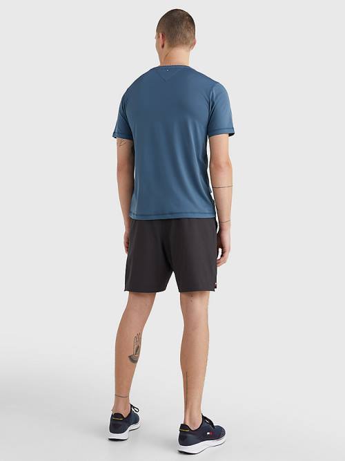 Koszulki Tommy Hilfiger Sportowe Essential Slim Fit Treningowe Męskie Niebieskie | TH182OAP