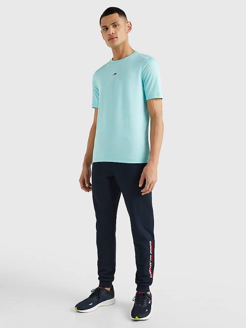 Koszulki Tommy Hilfiger Sportowe Essential Slim Fit Recycled Męskie Niebieskie | TH965LDE