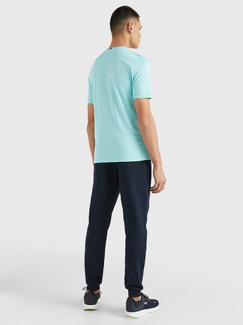 Koszulki Tommy Hilfiger Sportowe Essential Slim Fit Recycled Męskie Niebieskie | TH965LDE