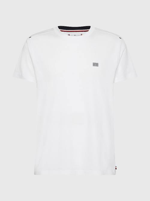 Koszulki Tommy Hilfiger TH Flex Tech Essentials Męskie Białe | TH612RFZ