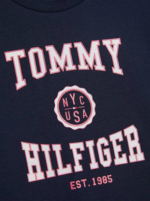 Koszulki Tommy Hilfiger Varsity Dziewczynka Niebieskie | TH370QIX