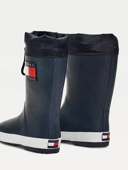 Kozaki Tommy Hilfiger Flag Toggle Rain Chłopięce Niebieskie | TH428MIV