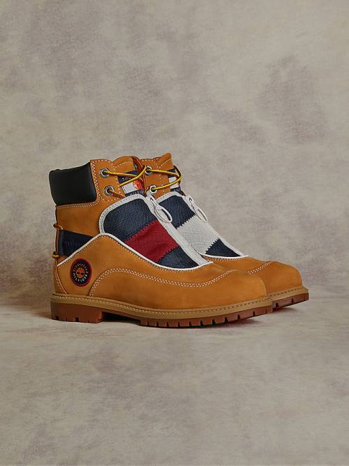 Kozaki Tommy Hilfiger TOMMYXTIMBERLAND Remixed Signature C&S Męskie Żółte | TH785HYA