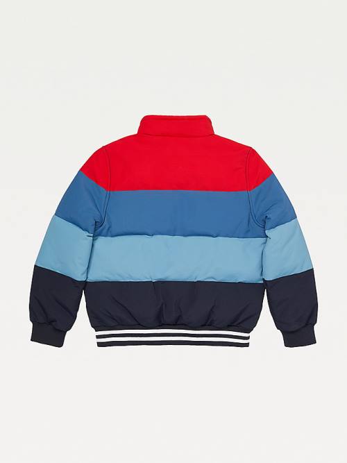 Kurtki Tommy Hilfiger Adaptive Colour-Blocked Quilted Regatta Chłopięce Niebieskie | TH453MIK