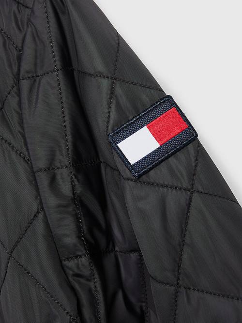 Kurtki Tommy Hilfiger Diamond Quilted Dziewczynka Czarne | TH724VFR