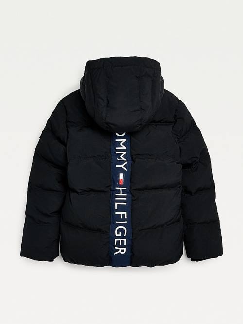 Kurtki Tommy Hilfiger Essential Padded Back Logo Chłopięce Czarne | TH475DAI