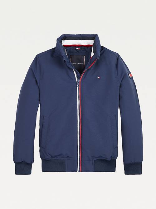 Kurtki Tommy Hilfiger Essential Signature Detail Chłopięce Niebieskie | TH896HKZ