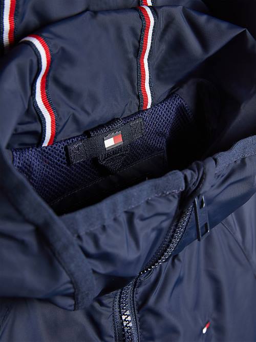 Kurtki Tommy Hilfiger Essential Zakapturzony Chłopięce Niebieskie | TH781QYM