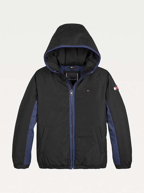 Kurtki Tommy Hilfiger H Padded Chłopięce Czarne | TH468JPX