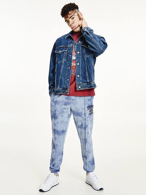 Kurtki Tommy Hilfiger Oversized Hemp Trucker Męskie Denim | TH801KNO