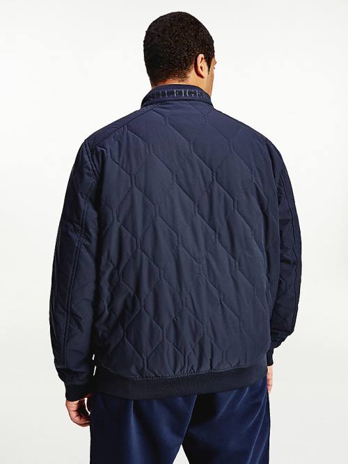 Kurtki Tommy Hilfiger Plus Diamond Quilted Bomber Męskie Niebieskie | TH912AFG