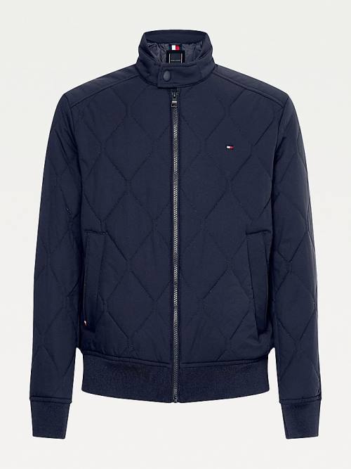 Kurtki Tommy Hilfiger Plus Diamond Quilted Bomber Męskie Niebieskie | TH912AFG