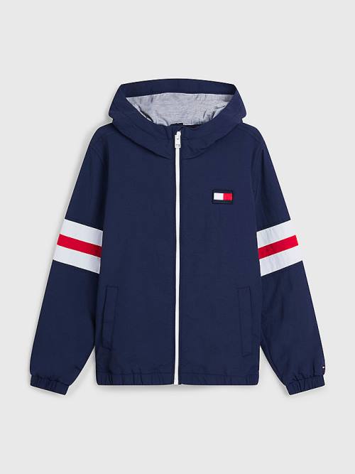 Kurtki Tommy Hilfiger Recycled Colour-Blocked Padded Chłopięce Niebieskie | TH462FSE