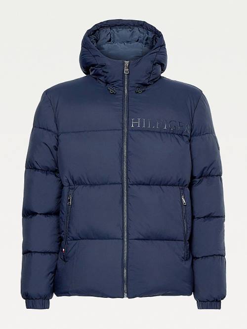 Kurtki Tommy Hilfiger TH Warm High Loft Filled Męskie Niebieskie | TH160LTZ