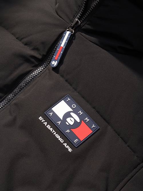 Kurtki Tommy Hilfiger Tommy X AAPE Exclusive Puffer Męskie Czarne | TH156BOD