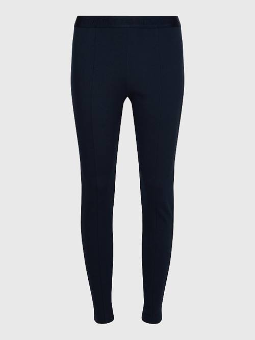 Legginsy Tommy Hilfiger Audrey Slim Fit Damskie Niebieskie | TH439APD