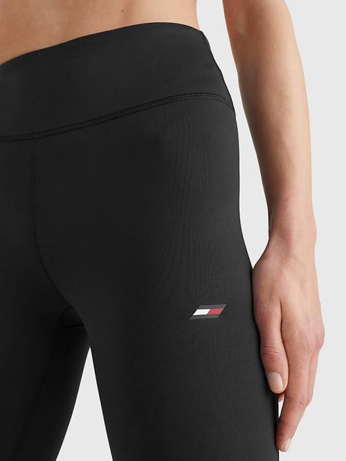 Legginsy Tommy Hilfiger Sportowe Performance Full Length Damskie Czarne | TH164YFH