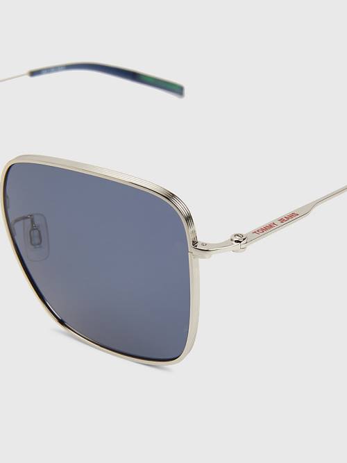 Okulary Słoneczne Tommy Hilfiger Rectangular Lens Męskie Szare | TH701TAH