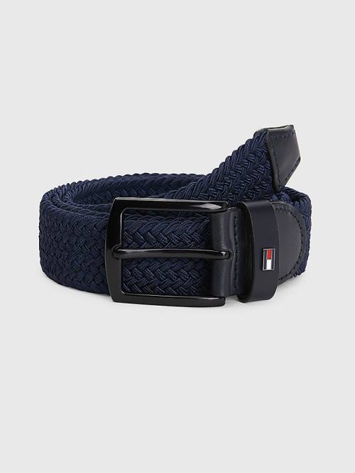 Paski Tommy Hilfiger Denton Stretch Braided Męskie Niebieskie | TH928HAS