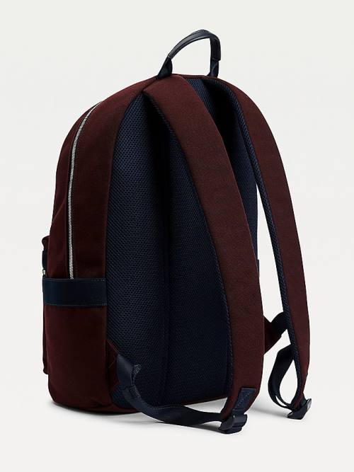 Plecaki Tommy Hilfiger Signature Logo Backpack Męskie Czerwone | TH498ANE