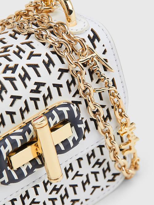 Plecaki Tommy Hilfiger Turn Lock Laser Cut Micro Damskie Białe | TH571SVC