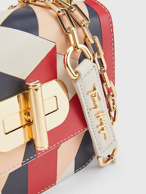 Plecaki Tommy Hilfiger Turn Lock Small Skórzane Crossover Damskie Beżowe | TH560QYA