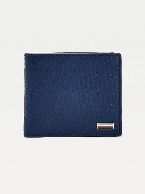 Portfele Tommy Hilfiger Business Monogram Extra Cards Coin Męskie Niebieskie | TH402GNZ