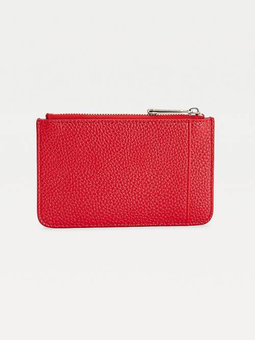 Portfele Tommy Hilfiger Credit Card Holder Damskie Czerwone | TH075GOF