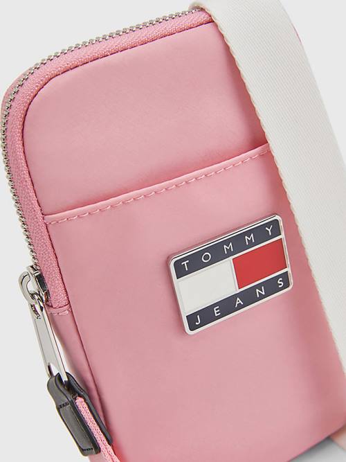 Portfele Tommy Hilfiger Recycled Phone Pouch Damskie Różowe | TH749FPZ