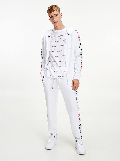 Pyjamas Tommy Hilfiger Logo Embroidery Męskie Białe | TH067JGS