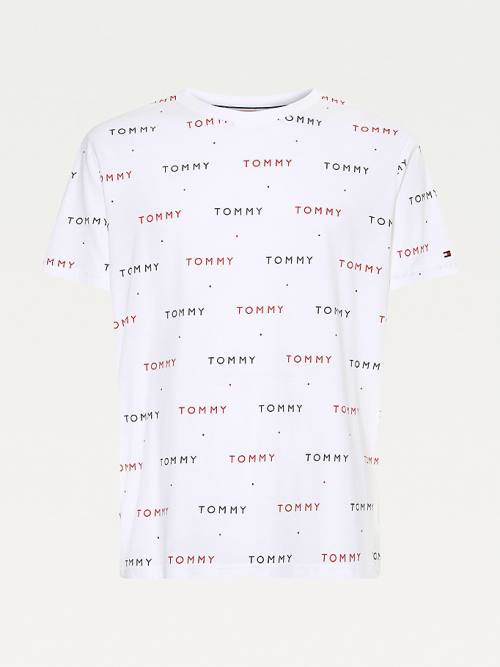 Pyjamas Tommy Hilfiger Logo Embroidery Męskie Białe | TH067JGS