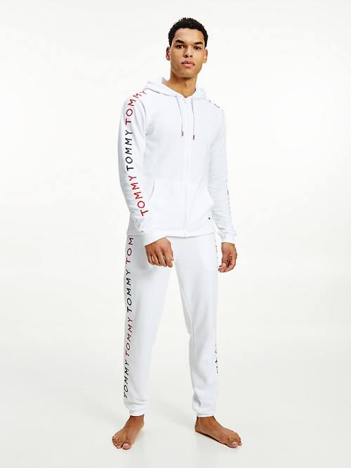 Pyjamas Tommy Hilfiger Logo Embroidery Męskie Białe | TH165BML