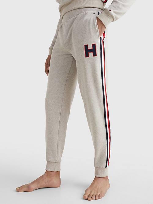 Pyjamas Tommy Hilfiger Lounge Signature Tape Joggers Męskie Beżowe | TH657AUB