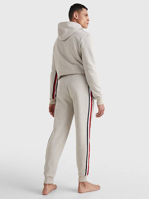 Pyjamas Tommy Hilfiger Lounge Signature Tape Joggers Męskie Beżowe | TH657AUB