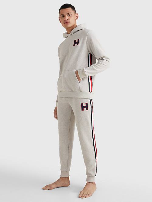 Pyjamas Tommy Hilfiger Lounge Signature Tape Joggers Męskie Beżowe | TH657AUB