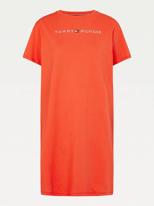 Pyjamas Tommy Hilfiger Original Half Sleeve Nightdress Damskie Czerwone | TH425NJC