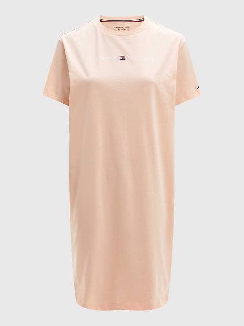 Pyjamas Tommy Hilfiger Original Half Sleeve Nightdress Damskie Różowe | TH649TEK