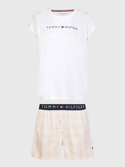 Pyjamas Tommy Hilfiger Original Krótkie Print Set Damskie Różowe | TH508RQN