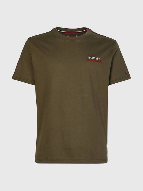 Pyjamas Tommy Hilfiger Ultra Soft Crew Neck Męskie Khaki | TH714JRV