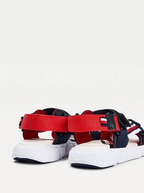 Sandały Tommy Hilfiger Adjustable Contrast Paskiem Chłopięce Niebieskie | TH096DOS