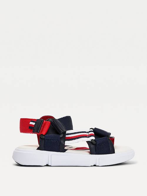 Sandały Tommy Hilfiger Adjustable Contrast Paskiem Chłopięce Niebieskie | TH096DOS