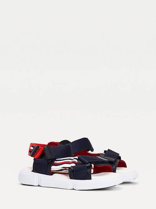 Sandały Tommy Hilfiger Adjustable Contrast Paskiem Chłopięce Niebieskie | TH096DOS