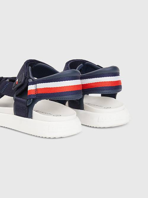 Sandały Tommy Hilfiger Fabric Paskiem Chłopięce Niebieskie | TH560SOT