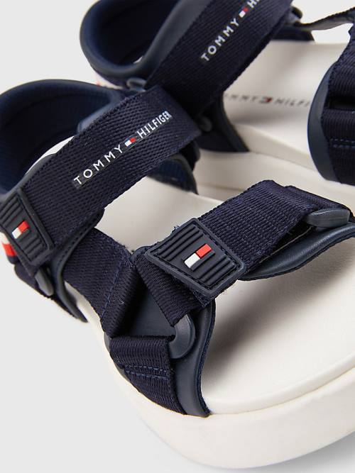 Sandały Tommy Hilfiger Fabric Paskiem Chłopięce Niebieskie | TH560SOT