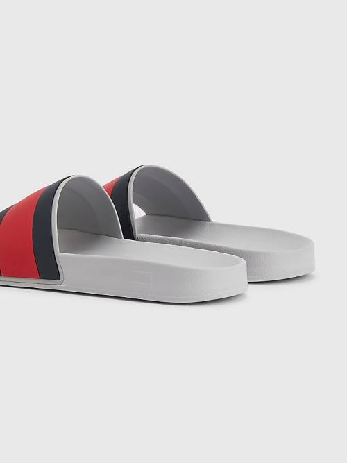 Sandały Tommy Hilfiger Flag Pool Slides Męskie Szare | TH407SVN